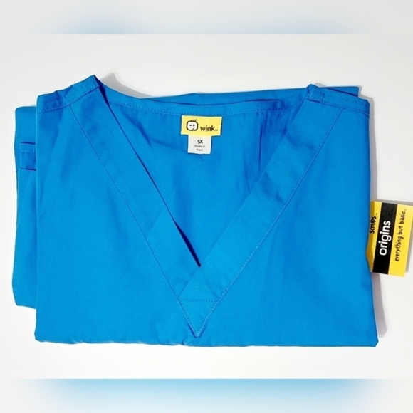 Royal Blue WonderWink Scrub Top - Picture 3 of 5